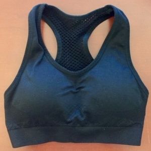 ProFit Black Racerback Sports Bra Mesh Back Size S